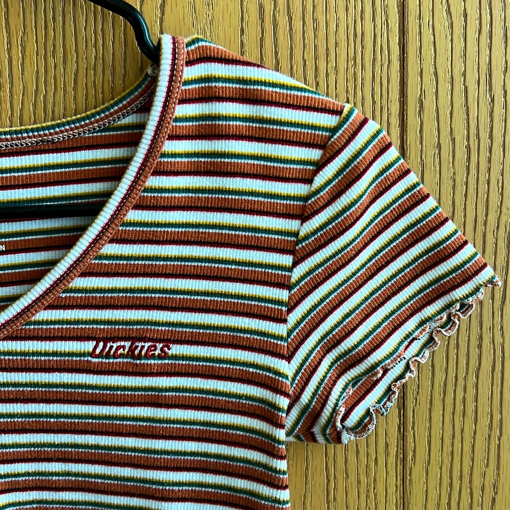 Dickies Ribbed V-Neck Baby Tee - Picture 3 of 4